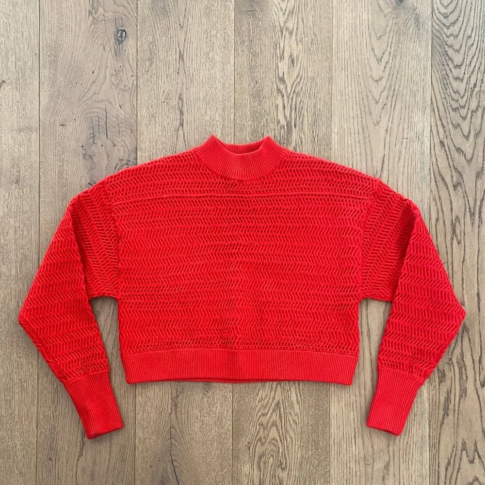 3.1 Phillip Lim Faux Plait Silk Blend Crop Sweater - Picture 7 of 11